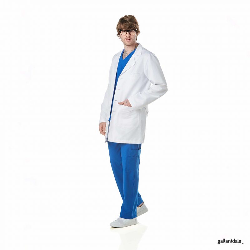 Bata Sanitaria Toledo Hombre Win - S, Blanco