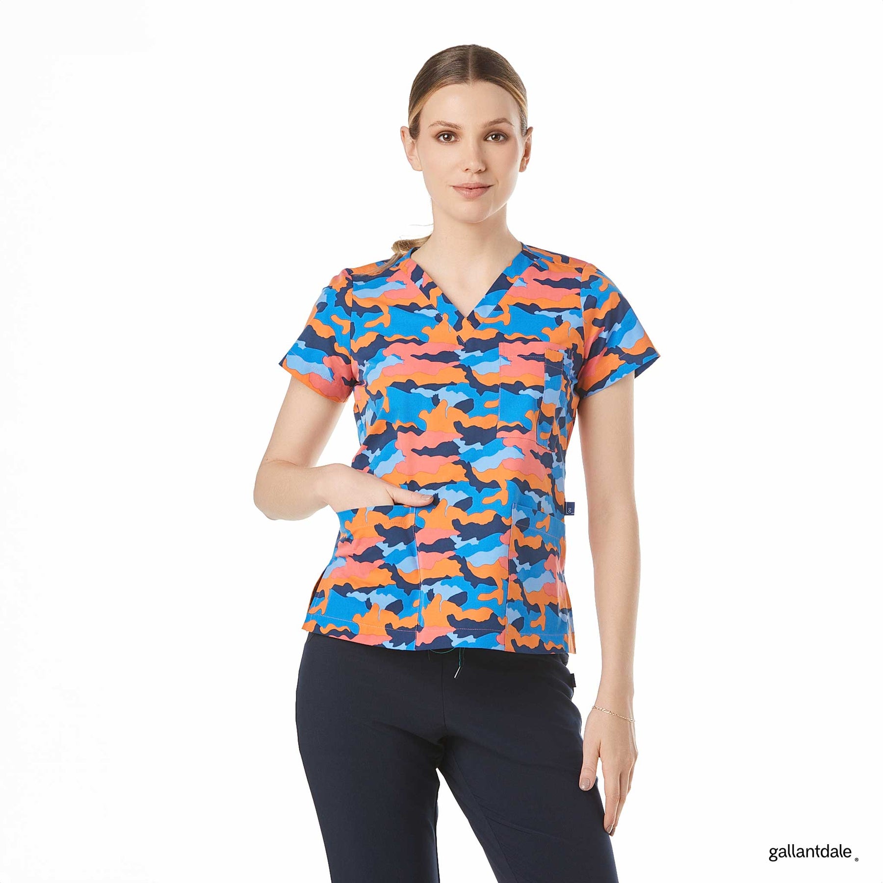 Casaca Sanitaria Army Mujer Strech Premium Monclare - Imagen 4