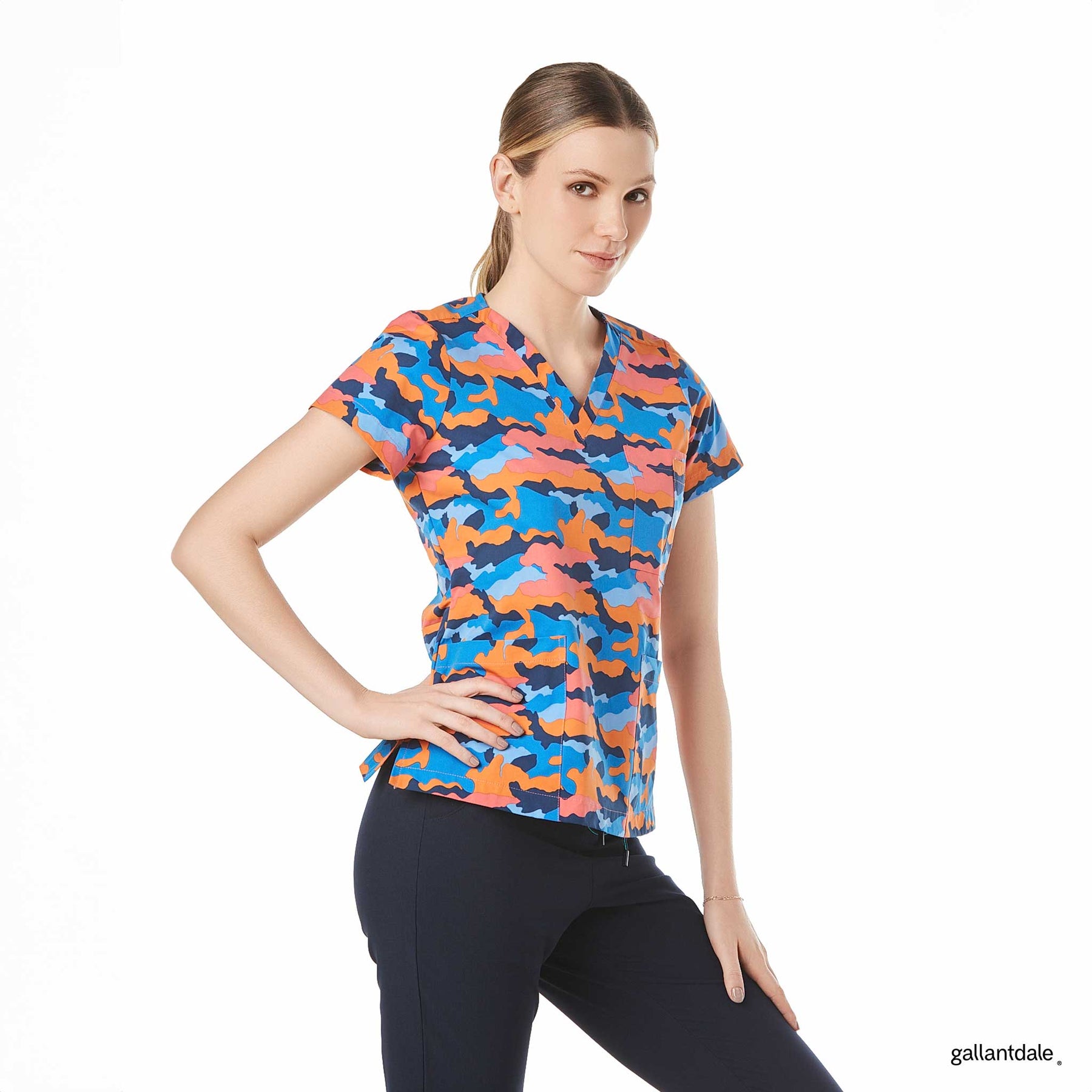 Casaca Sanitaria Army Mujer Strech Premium Monclare - Imagen 5