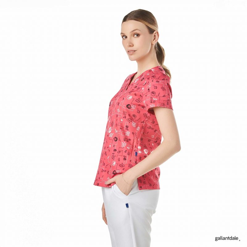 Casaca Sanitaria Crasset Mujer Scotland Connection - XS, Fucsia