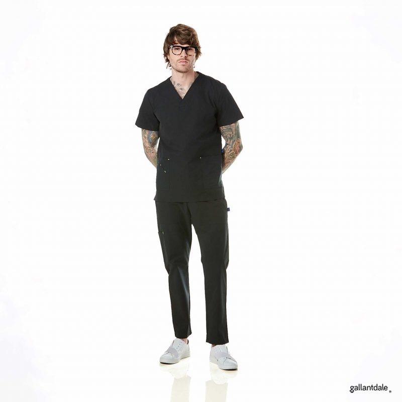 Pijama Sanitario Phantom Hombre Strech Premium - S, Negro